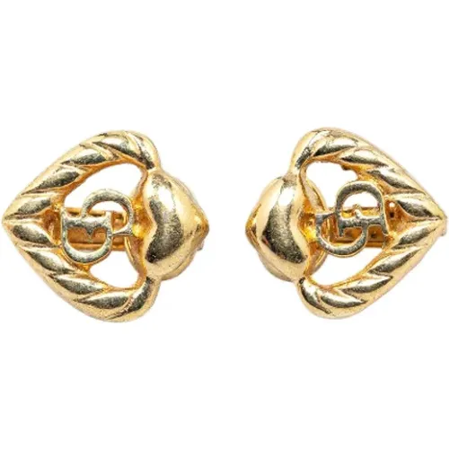 Pre-owned Jewellery, female, , Size: ONE SIZE Pre-owned Metal earrings - Dior Vintage - Modalova