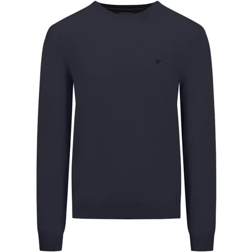 Merino Cashmere O-Neck Pullover , Herren, Größe: M - FYNCH-HATTON - Modalova