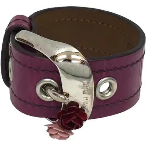 Pre-owned Leather bracelets , unisex, Sizes: ONE SIZE - Miu Miu Pre-owned - Modalova