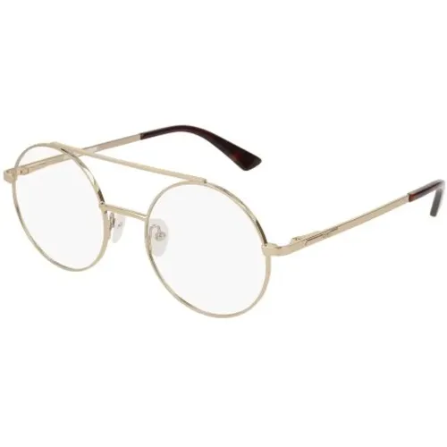 Gold Transparent Mq0140O Sunglasses , male, Sizes: 55 MM - alexander mcqueen - Modalova