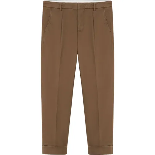 Khaki Stretch Baumwoll Chinos , Herren, Größe: W34 - Brooks Brothers - Modalova