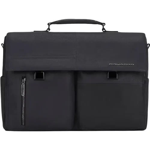 Stylish Computer and iPad Pro Bag , male, Sizes: ONE SIZE - Piquadro - Modalova