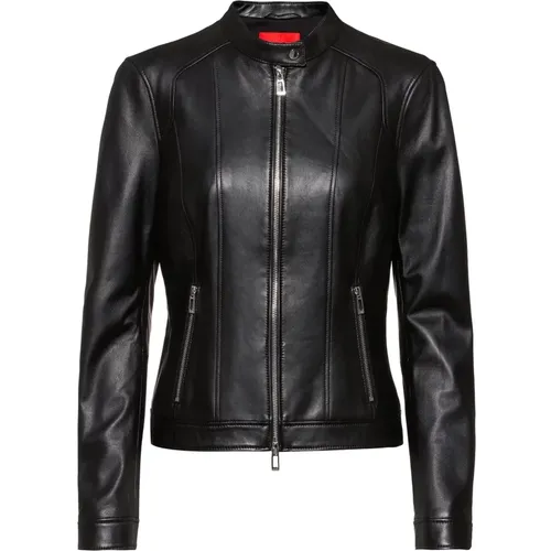 Leather Jacket , female, Sizes: XL - Hugo Boss - Modalova