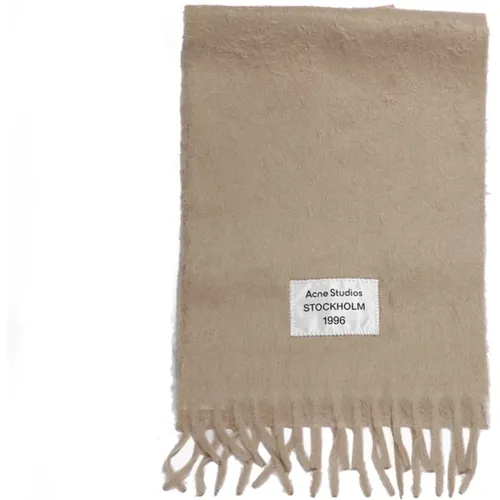 Wool Blend Scarf with Fringes , female, Sizes: ONE SIZE - Acne Studios - Modalova