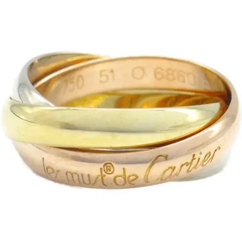 Pre-owned Jewellery, female, , Size: ONE SIZE Pre-owned White Gold rings - Cartier Vintage - Modalova