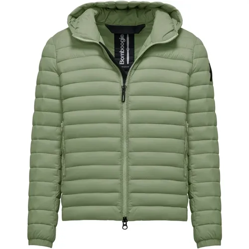 Nylon Down Jacket with Hood , male, Sizes: 2XL, S, XL, M, L - BomBoogie - Modalova