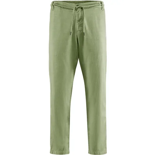 Chinos, male, , Size: W38 Chino Pants with Elastic Waistband and Drawstring - BomBoogie - Modalova