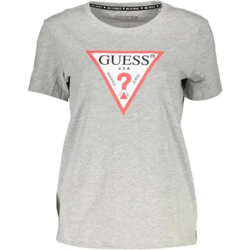 Elite Bio-Cotton Tee , female, Sizes: XL, S, L, XS - Guess - Modalova