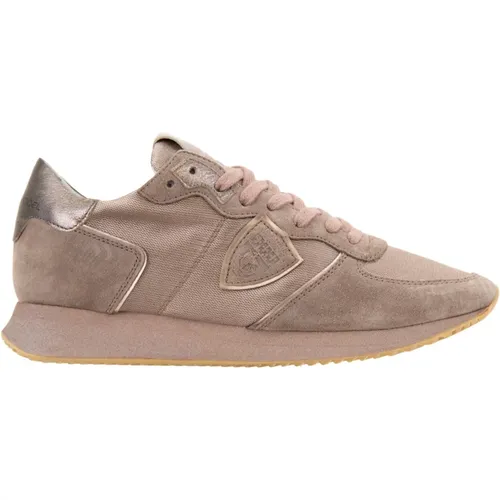 Sneakers, female, , Size: 7 US Lace-Up Women's Sneakers Stylish Design - Philippe Model - Modalova