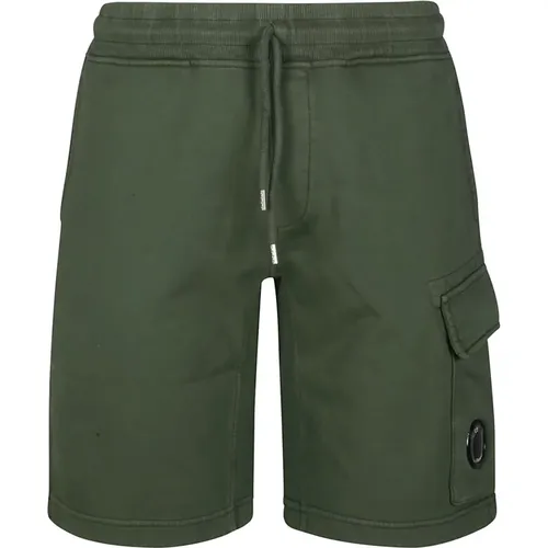 Diagonal Fleece Cargo Shorts , male, Sizes: L - C.P. Company - Modalova