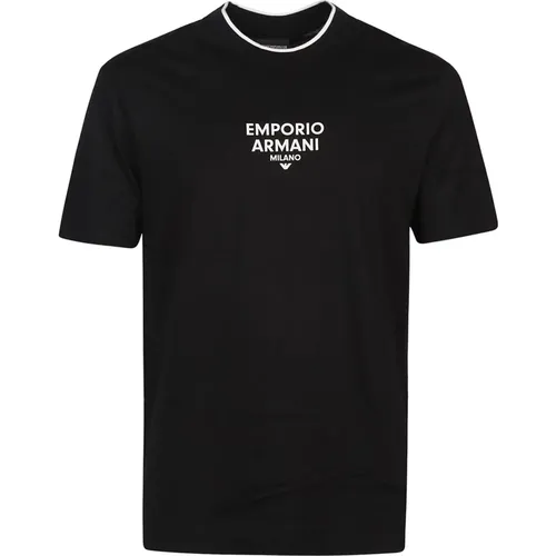 Nero T-Shirt , Herren, Größe: 2XL - Emporio Armani - Modalova