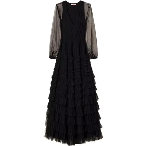 Tulle Ruffled Dress , female, Sizes: XS - Twinset - Modalova