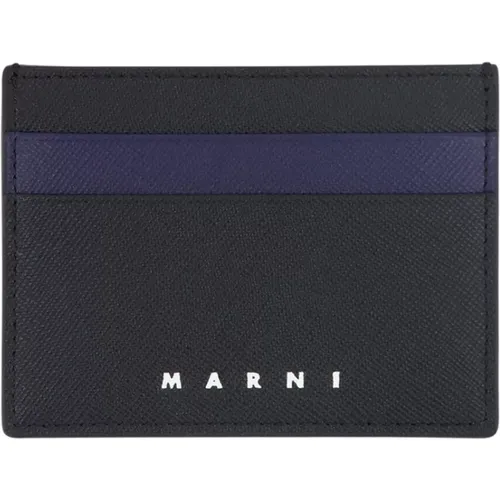 Premium Leather Card Holder , male, Sizes: ONE SIZE - Marni - Modalova