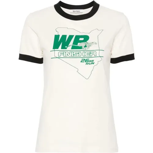 Stilvolles Ivory Pace T-Shirt , Damen, Größe: S - Wales Bonner - Modalova