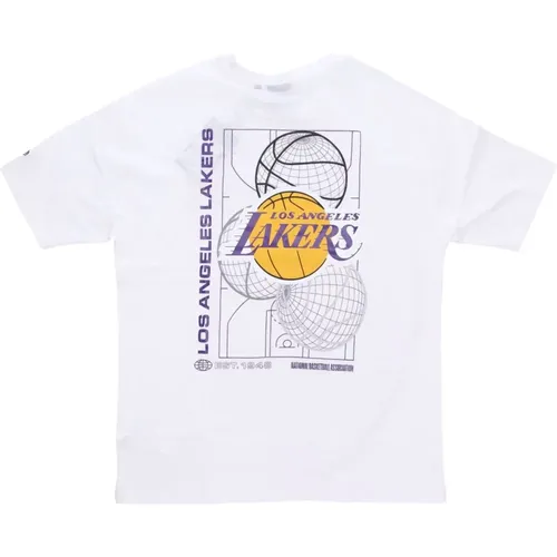 T-Shirts, male, , Size: 2XL NBA Lakers Graphic Tee /Black - new era - Modalova