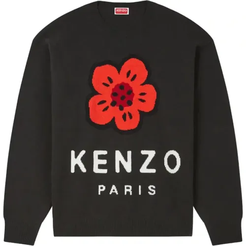 Sweatshirts, male, , Size: S Floral Embroidered Sweatshirt - Kenzo - Modalova