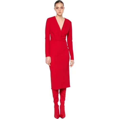 Midi-Kleid mit tiefem Ausschnitt , Damen, Größe: 2XS - Silvian Heach - Modalova