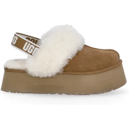 Braune Shearling Pelz Hausschuhe , Damen, Größe: 36 EU - Ugg - Modalova