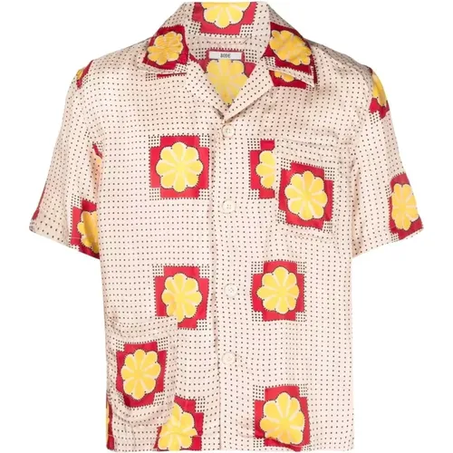 Dotted Fleur SS Shirt , male, Sizes: S/M - Bode - Modalova