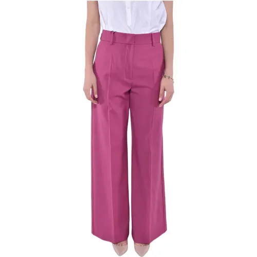 Weite Bein Woll Palazzo Hose , Damen, Größe: XL - Max Mara Weekend - Modalova