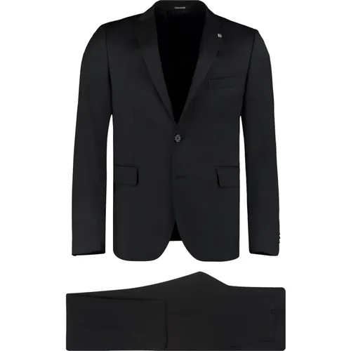 Single Breasted Suits, male, , Size: 2XL Virgin wool two-piece suit - Tagliatore - Modalova