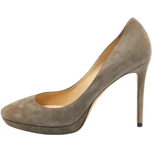 Pre-owned Pumps, female, , Size: 9 US Pre-owned Suede heels - Jimmy Choo Pre-owned - Modalova