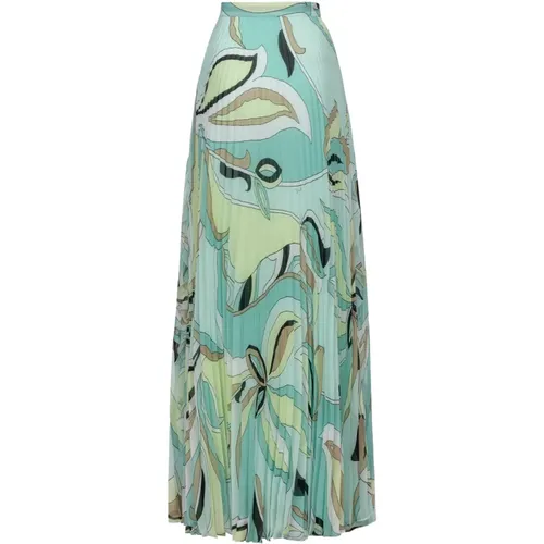 Maxi Skirts, female, , Size: S Floral Pleated Maxi Skirt - pinko - Modalova
