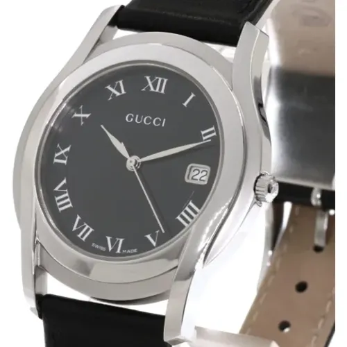 Pre-owned Watches, female, , Size: ONE SIZE Pre-owned Leather watches - Gucci Vintage - Modalova