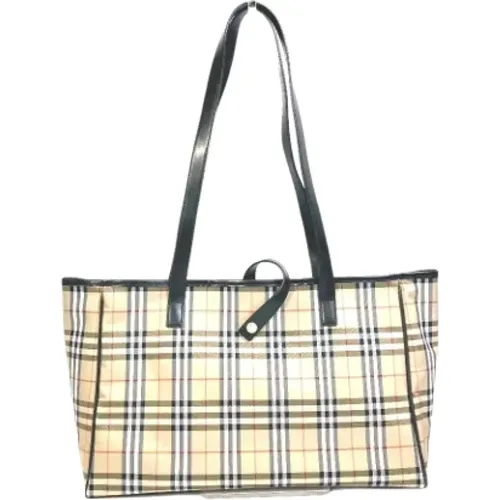 Pre-owned Tote Bags, female, , Size: ONE SIZE Pre-owned Canvas shoulder-bags - Burberry Vintage - Modalova