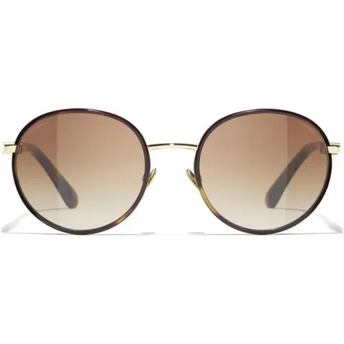 Iconic Sunglasses with Uniform Lenses , unisex, Sizes: 53 MM - Chanel - Modalova