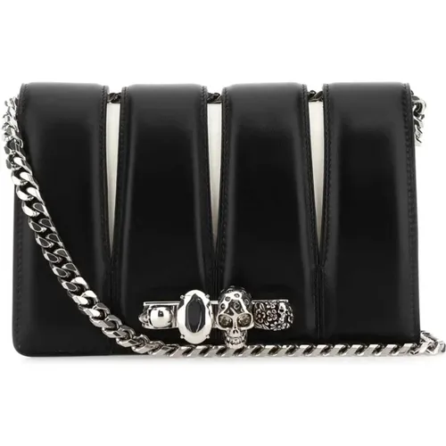 Two-Toneappa Leather Slash Clutch , female, Sizes: ONE SIZE - alexander mcqueen - Modalova