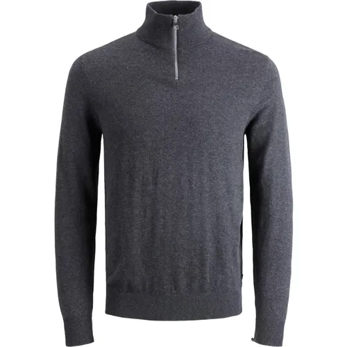 Herren Troyer Halb-Zip Strickpullover , Herren, Größe: L - jack & jones - Modalova