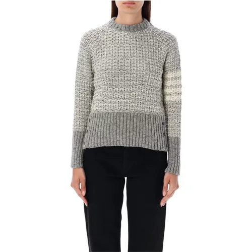 Grey Knitwear Tuck Stitch Pullover , female, Sizes: 3XS - Thom Browne - Modalova