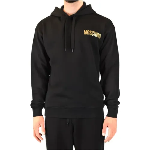 Hoodies, male, , Size: L Elegant Hooded Sweatshirt - Moschino - Modalova