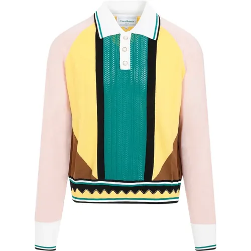 Geometric Knit Shirt Multicolour , male, Sizes: XL - Casablanca - Modalova
