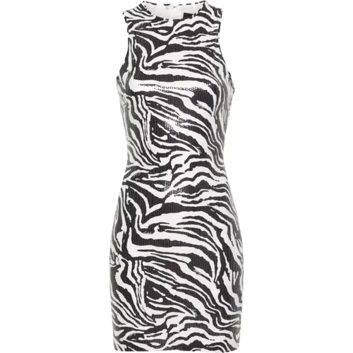 Zebra Print Sequin Dress , female, Sizes: XS, S - Rotate Birger Christensen - Modalova