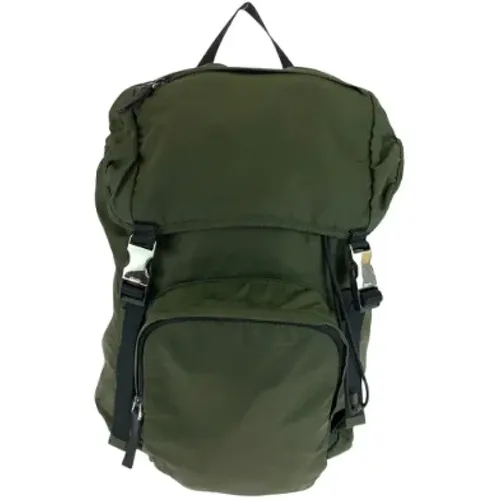 Pre-owned Backpacks, male, , Size: ONE SIZE Pre-owned Tessuto Nylon Backpack - Prada Vintage - Modalova