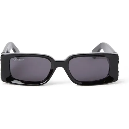 Schwarze quadratische Sonnenbrille - Off White - Modalova