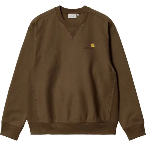 Amerikanisches Script Sweatshirt , Herren, Größe: M - Carhartt WIP - Modalova