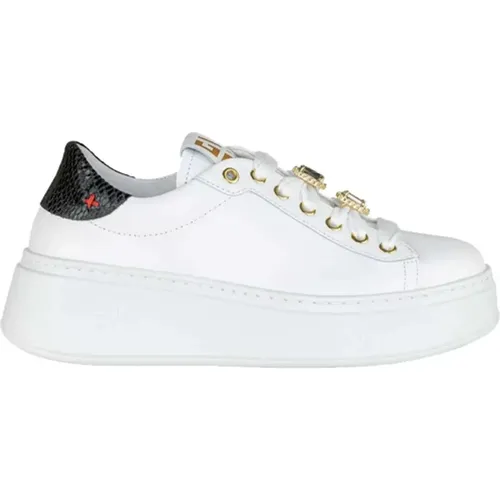 Elegante Weiße Sneakers , Damen, Größe: 39 EU - Gio+ - Modalova