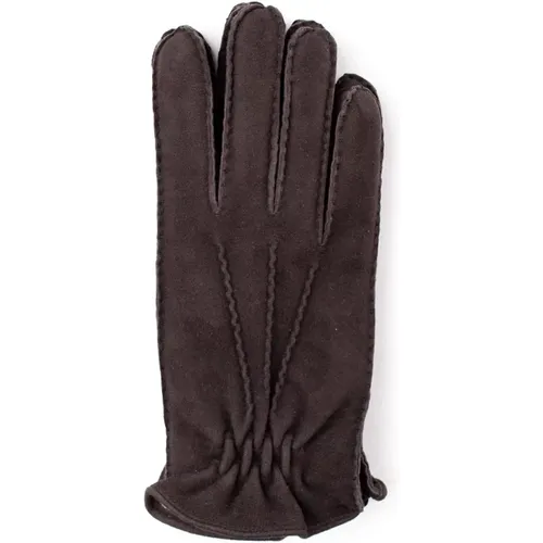 Gloves, male, , Size: 9 IN Cashmere Lined Suede Gloves - Orciani - Modalova