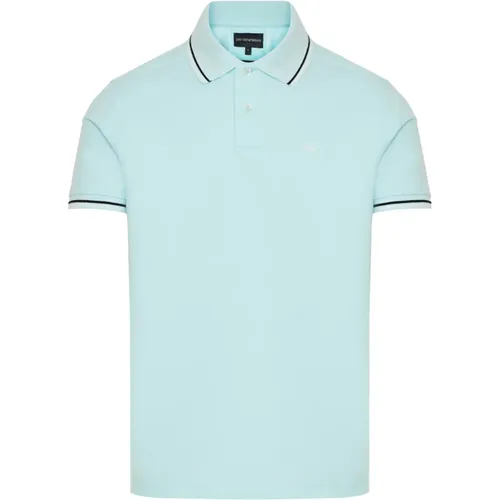 Cotton Polo Shirt with Logo Embroidery , male, Sizes: XL, L, 2XL - Emporio Armani - Modalova