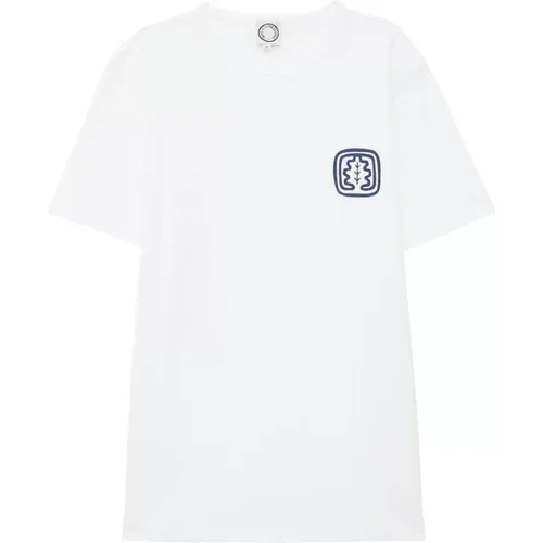 Weiße Oscar T-Shirt mit Eichenblatt,Ikonic Grünes Oscar T-Shirt - Ines De La Fressange Paris - Modalova