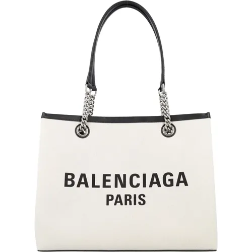 Natural/Black Tote Bag , female, Sizes: ONE SIZE - Balenciaga - Modalova