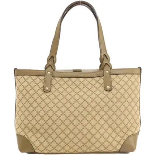 Pre-owned Tote Bags, female, , Size: ONE SIZE Pre-owned Canvas handbags - Gucci Vintage - Modalova