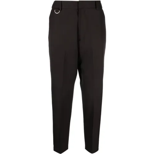 Chinos, male, , Size: W36 George Drill Wool Suit Trousers - Low Brand - Modalova