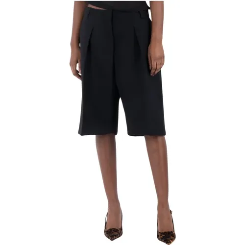Bermuda Shorts mit hoher Taille Ovalo , Damen, Größe: M - Jacquemus - Modalova