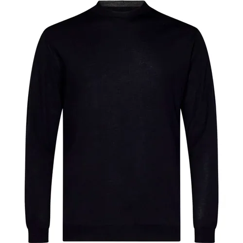 Turtlenecks, male, , Size: M Merino Wool Crew Neck Sweater - Low Brand - Modalova