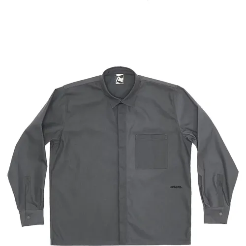 Casual Shirts, male, , Size: S Overshirt with Classic Collar - Gr10K - Modalova