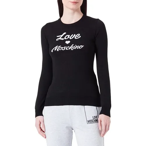 Schwarze Pullover von , Damen, Größe: XS - Love Moschino - Modalova